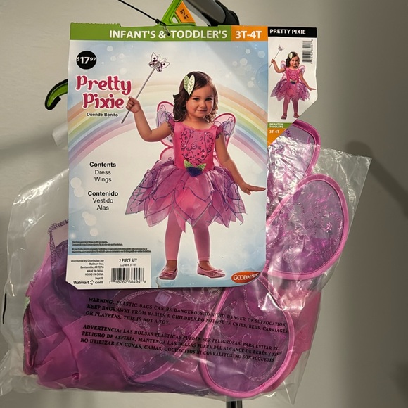 Pretty pixie costume with wings - Picture 1 of 2